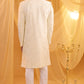White Floral Embroidered Sherwani Set