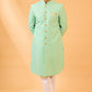 Mint Green Jacquard Sherwani Set