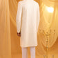 Ivory Collar Embroidered Sherwani Set