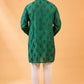Emerald Green Floral Embroidered Kurta Set
