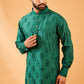 Emerald Green Floral Embroidered Kurta Set
