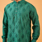Emerald Green Floral Embroidered Kurta Set