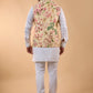 Floral Blended Silk Bundi Jacket Set