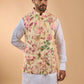 Floral Blended Silk Bundi Jacket Set