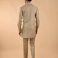 Beige Embroidered Kurta Set