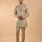 Beige Embroidered Kurta Set