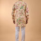 Cream Floral Print Kurta Set