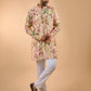 Cream Floral Print Kurta Set