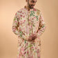 Cream Floral Print Kurta Set