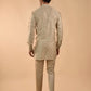 Beige Embroidered Kurta Set