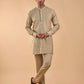 Beige Embroidered Kurta Set