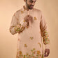 Peach Botanical Print Kurta Set