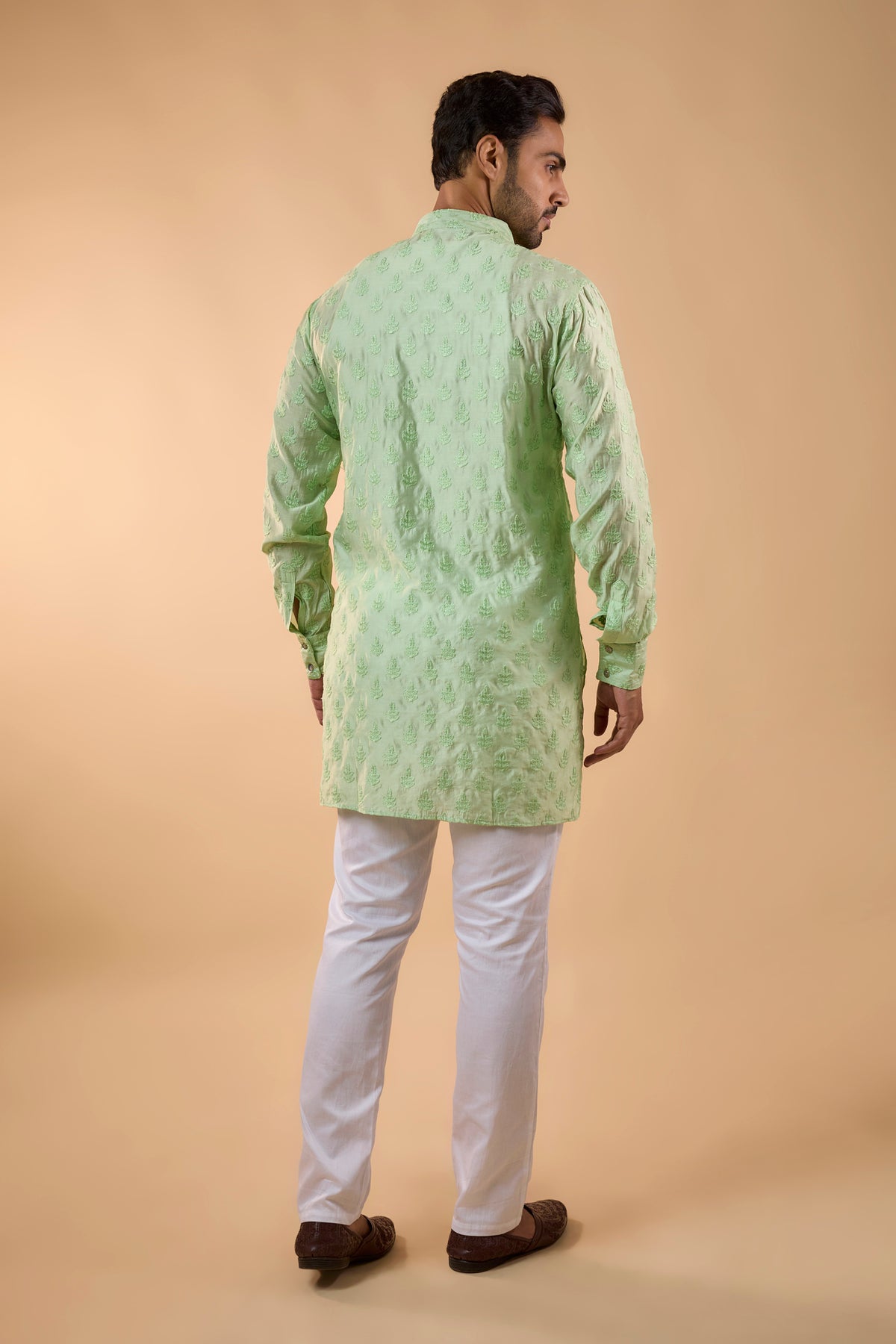 Mint Green Embroidered Kurta Set