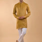 Mustard Yellow Embroidered Kurta Set