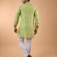 Mint Green Machine Embroidered Kurta Set