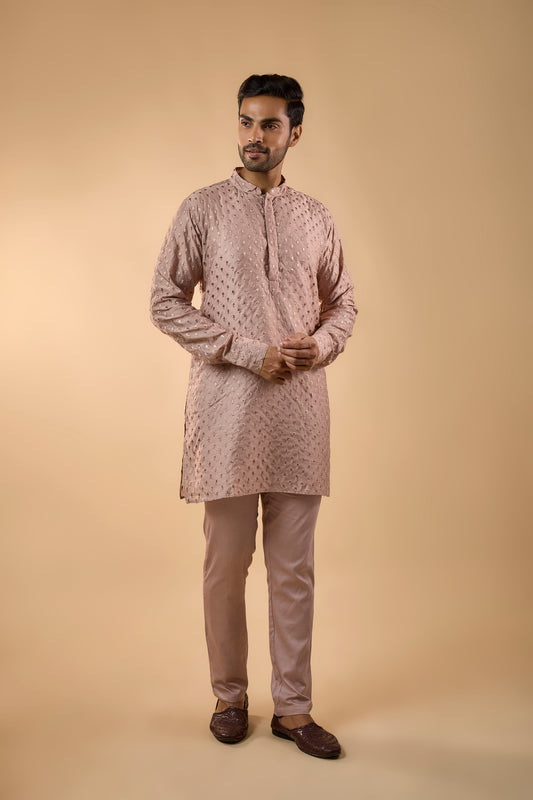 Pink Embroidered Kurta Set - Spring Break