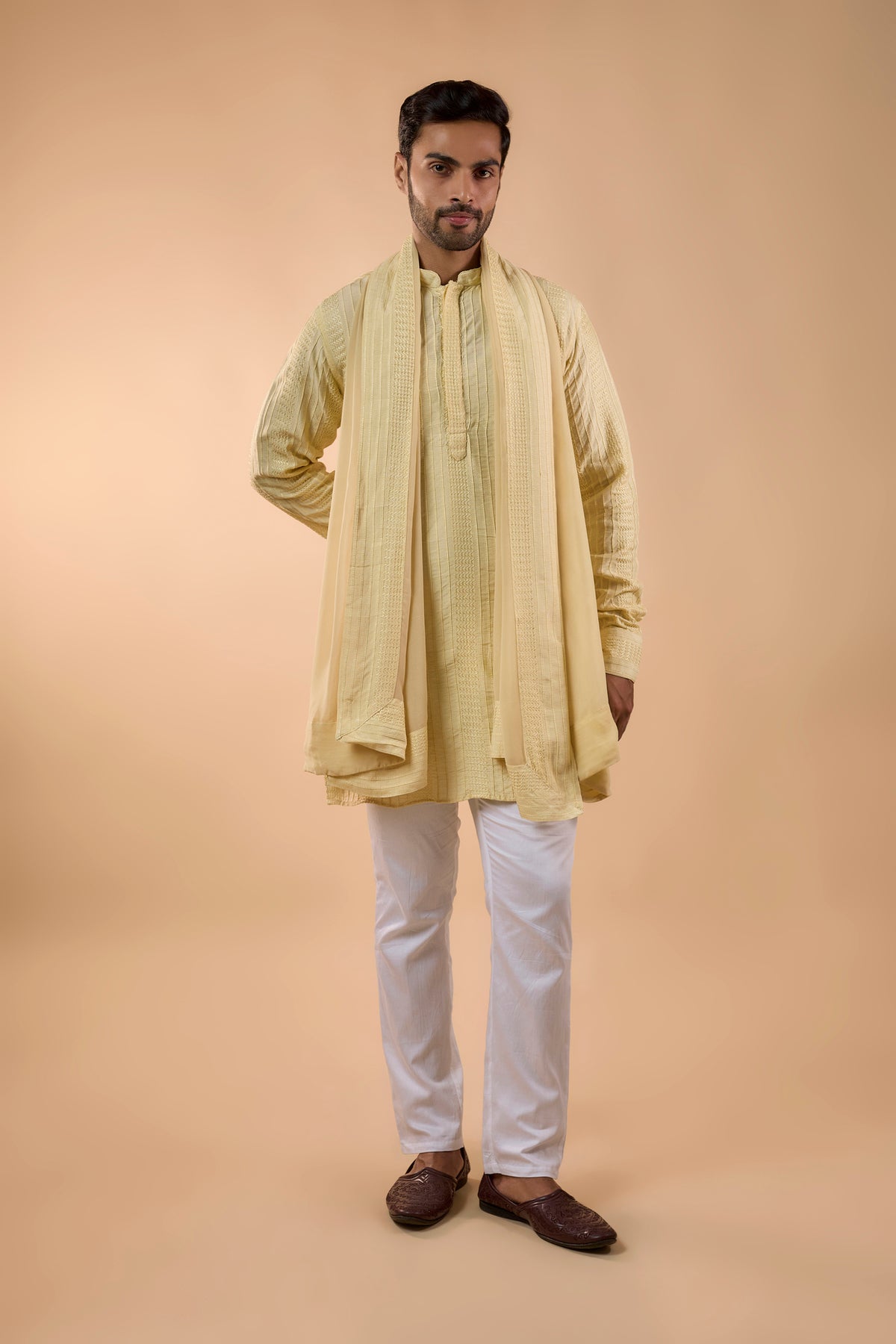 Yellow Embroidered Kurta Set