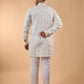 White Embroidered Short Kurta Set