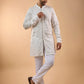 White Embroidered Short Kurta Set