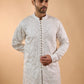 White Embroidered Short Kurta Set