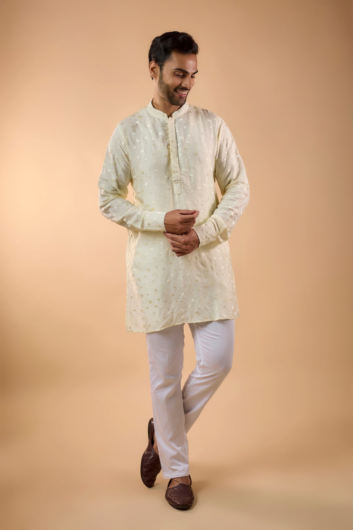 Ivory Embroidered Kurta Set
