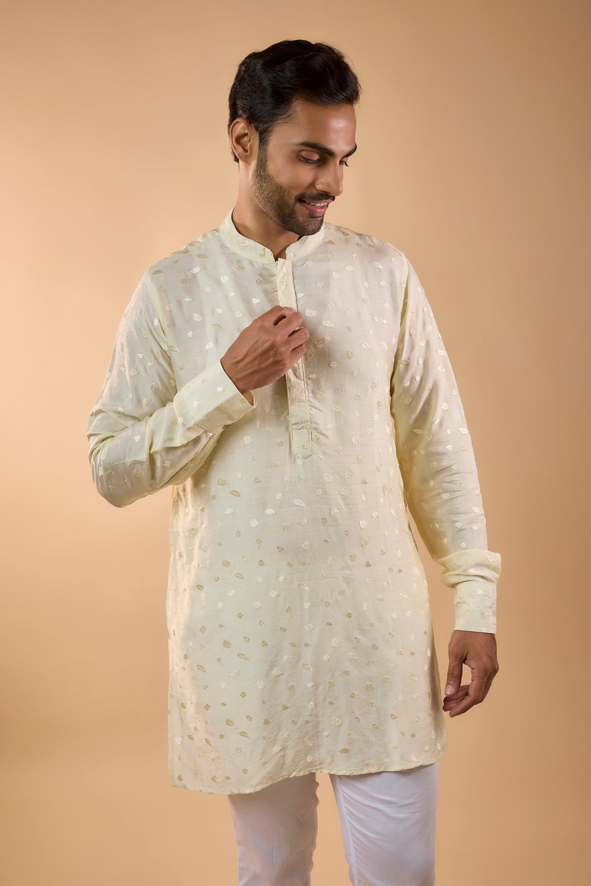 Ivory Embroidered Kurta Set