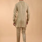 Beige Embroidered Kurta Set