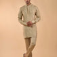 Beige Embroidered Kurta Set