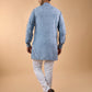Sky Blue Embroidered Kurta Set