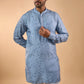 Sky Blue Embroidered Kurta Set
