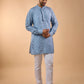 Sky Blue Embroidered Kurta Set