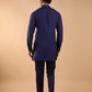 Navy Embroidered Short Kurta Set