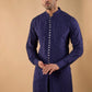 Navy Embroidered Short Kurta Set