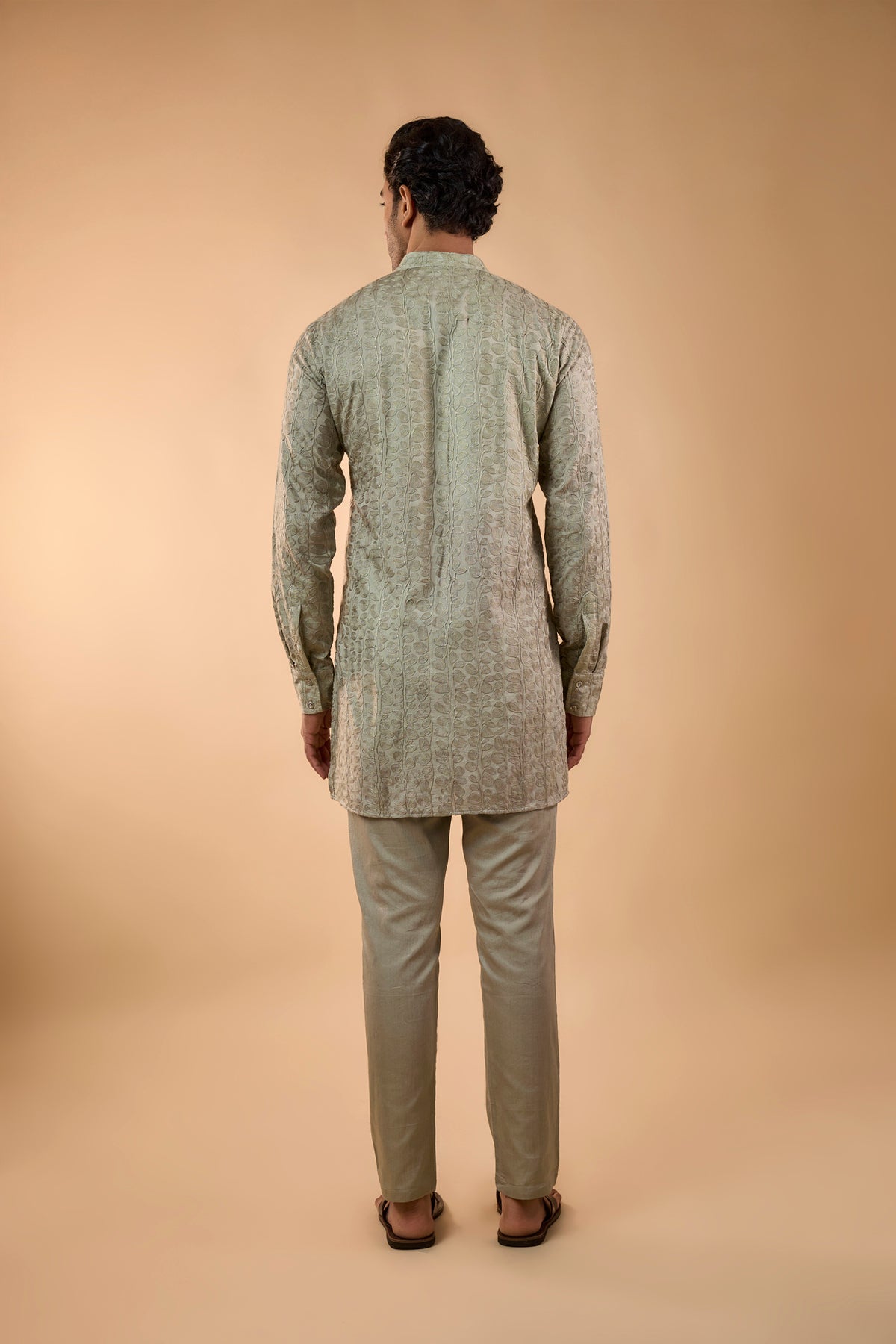Sage Green Embroidered Kurta Set