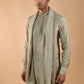 Sage Green Machine Embroidered Kurta Set