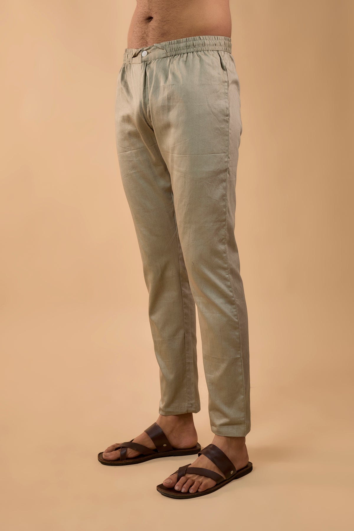 Sage Green Machine Embroidered Kurta Set
