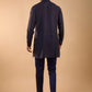 Navy Machine Embroidered Kurta Set