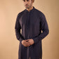 Navy Machine Embroidered Kurta Set