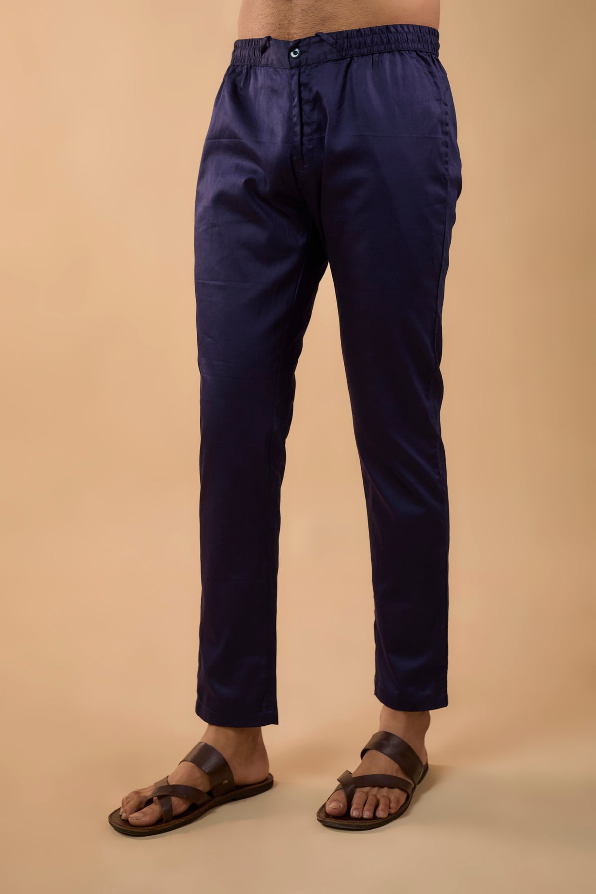 Navy Embroidered Kurta with Dupatta Set