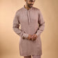 Pink Blended Silk Embroidered Kurta Set