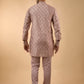 Pink Motif Embroidered Kurta Set