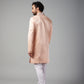 Pink Linen Satin Sherwani with Sequin Embroidery