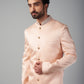 Pink Linen Satin Sherwani with Sequin Embroidery