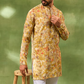 Yellow Botanical Print Kurta Set