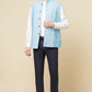 Sky Blue Embroidered Bundi Jacket - Spring Break