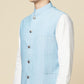 Sky Blue Embroidered Bundi Jacket - Spring Break