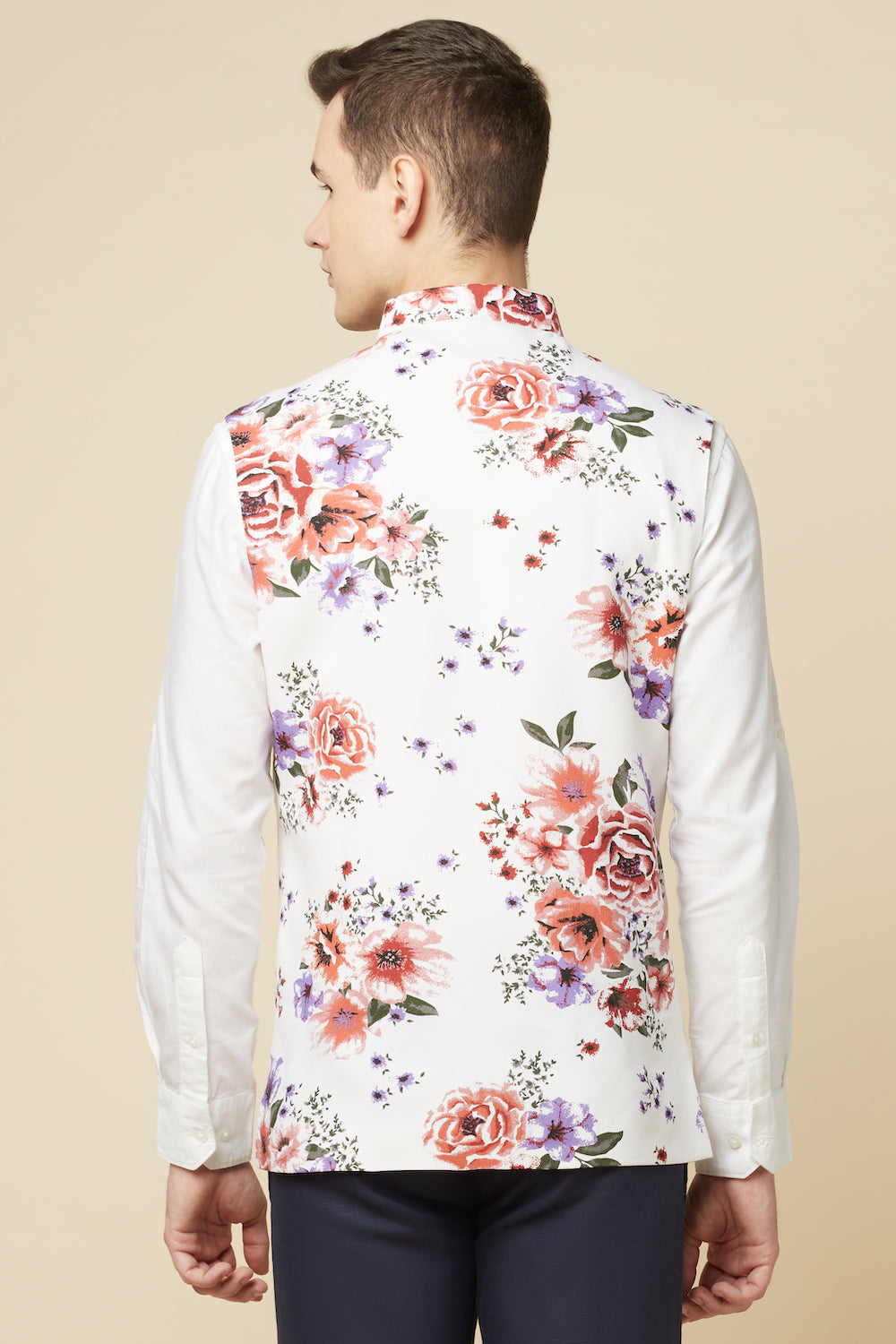 Floral Digital Print Bundi Jacket - Spring Break