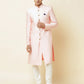Pink Textured Sherwani Set - Spring Break