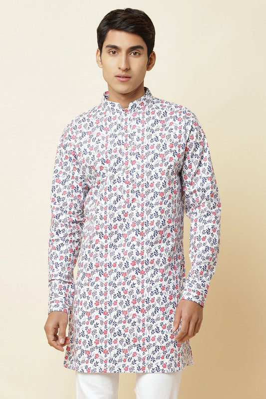 White Floral Print Kurta - Spring Break