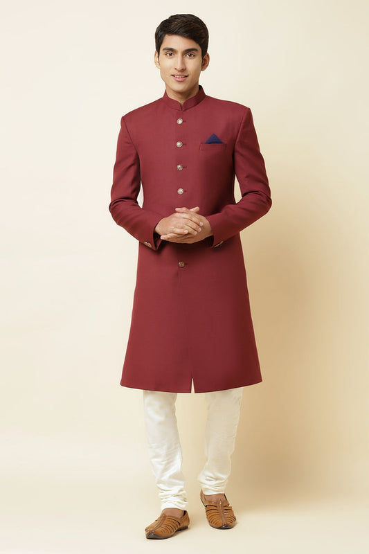 Maroon Sherwani Set - Spring Break